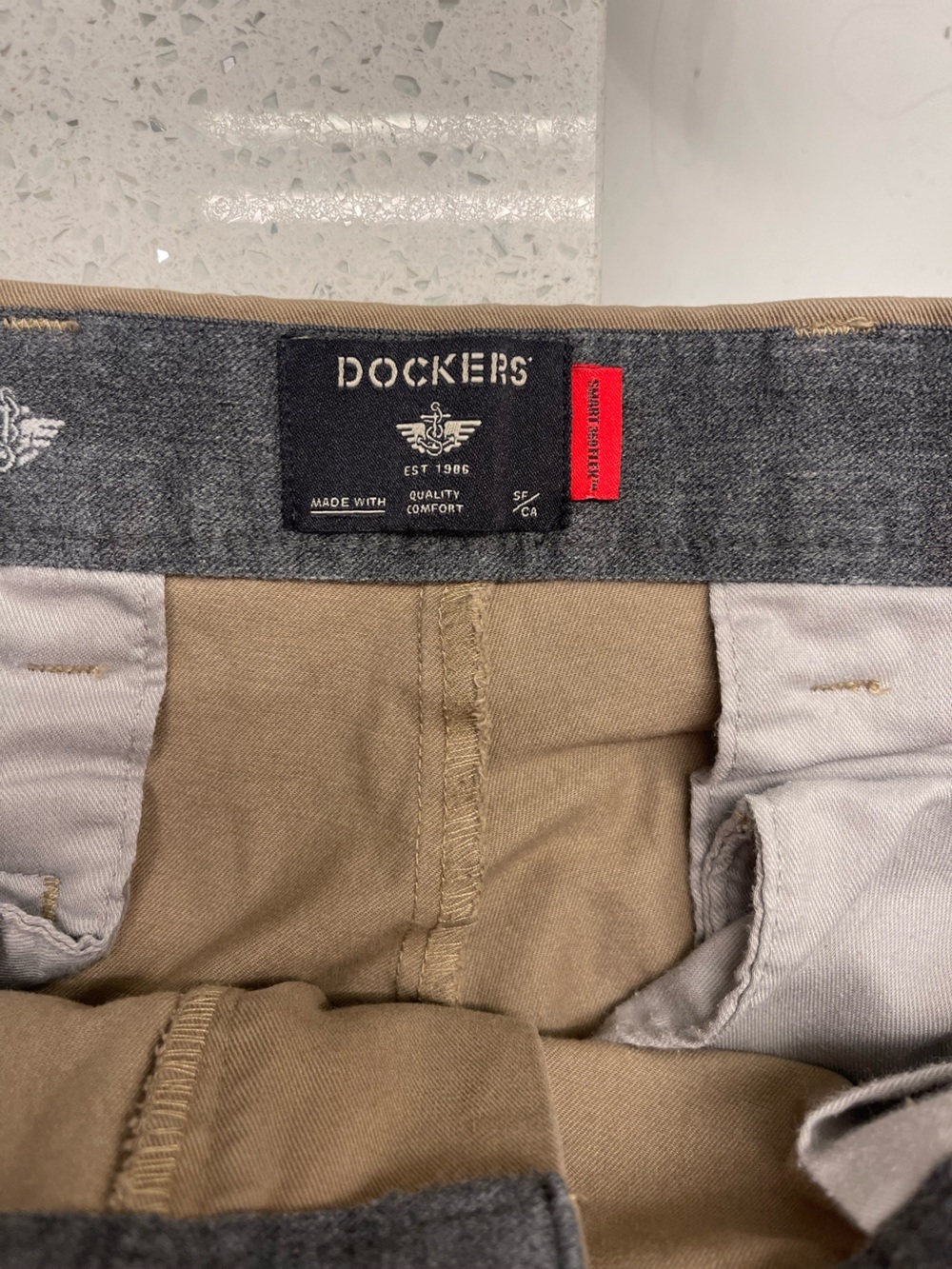 Dockers Men's Khaki Straight-Leg Chinos - Light Brown - Picture 6 of 6
